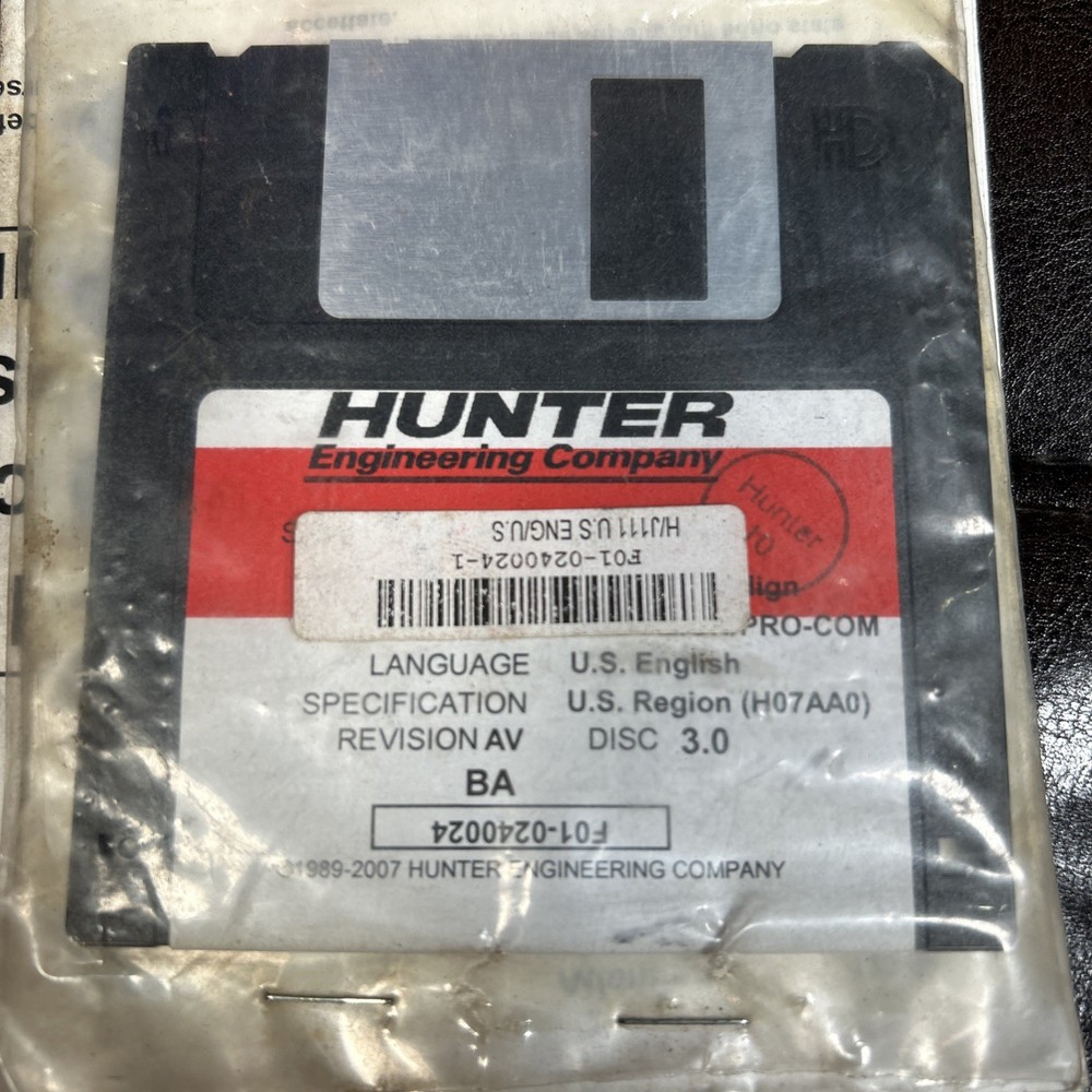 Hunter Engineering Spec Update Floppy Drives H111 J111 K111 Alignment Machine 07