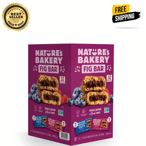 Nature's Bakery Fig Bars, Variety Pack, 2 oz., 32 ct.