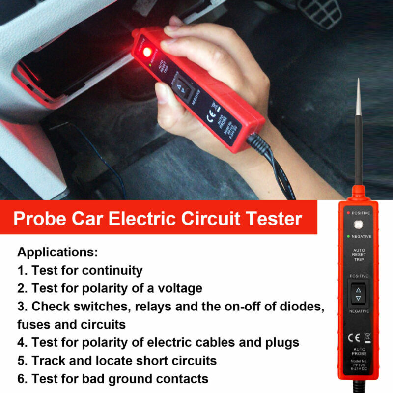 Car Auto 6-24V Power Probe Circuit Digital Electrical Tester Test Device System