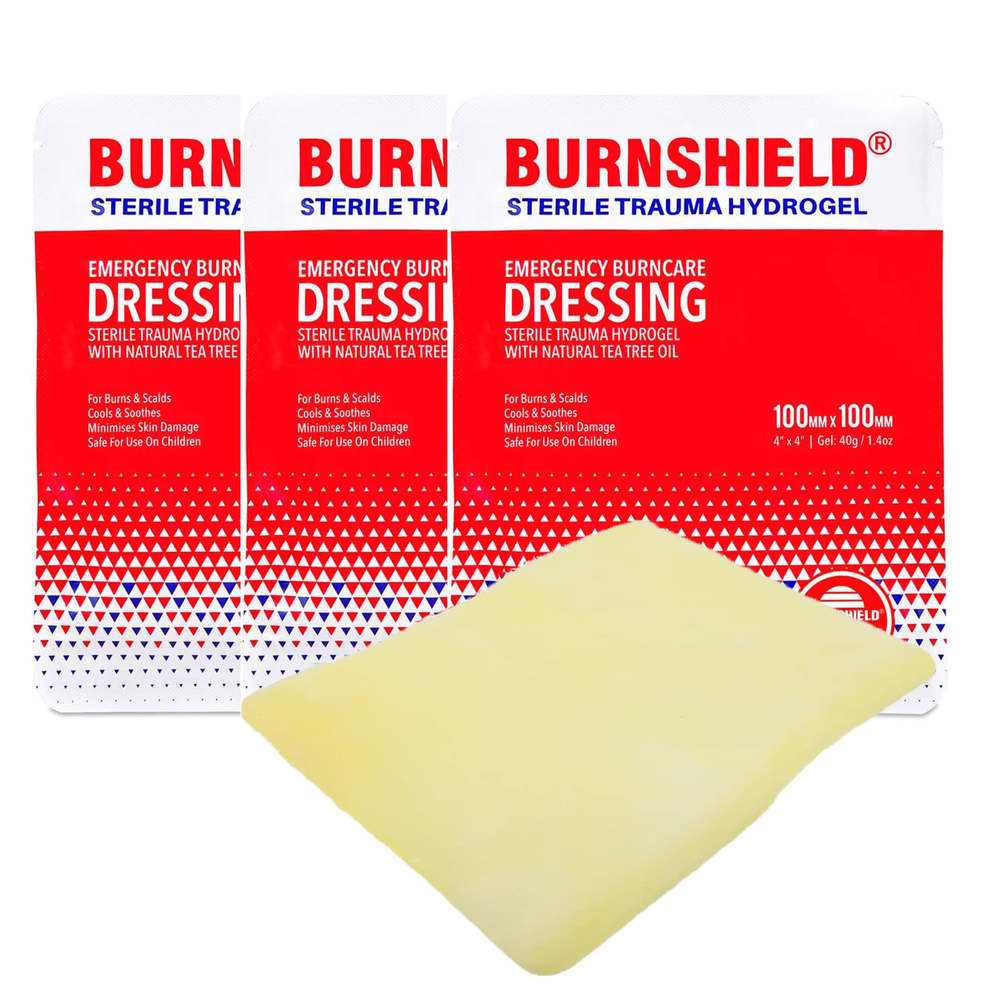 Burnshield Burn Dressing 4'' x 4'' Sterile Hydrogen - 3 Pack