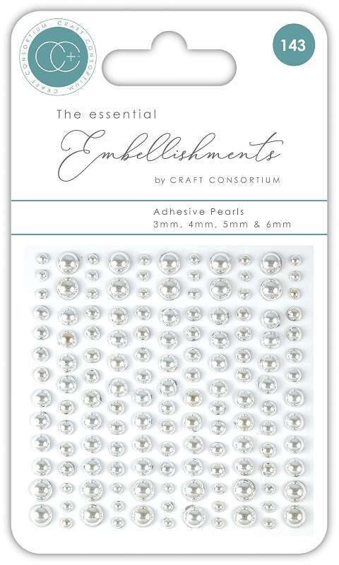 Craft Consortium Essential Adhesive Pearls 143/Pkg-Silver