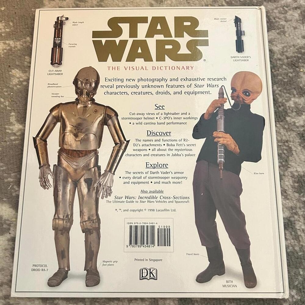 DK Publishing Star Wars-The Visual Dictionary Hardcover Book