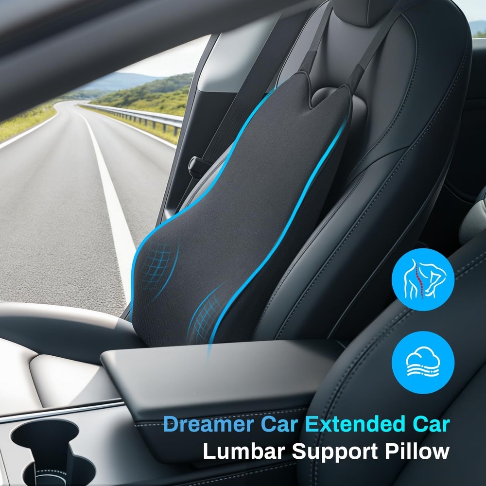 Back Support for Car - 20.9 Inch Extended Car Back Support Relieves Full Back...