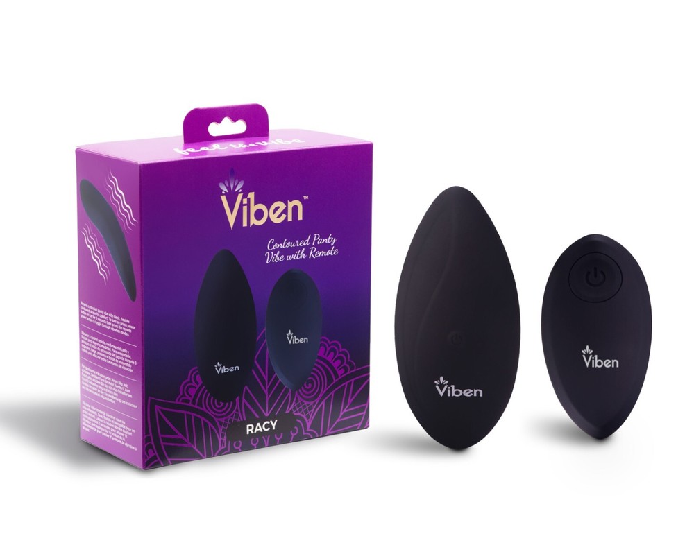 Viben Racy Remote Control 10 Function Panty Vibrator Vibe Black