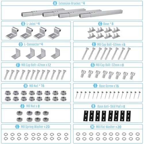 Adjustable Solar Panel Tilt Mount Brackets - Aluminum Alloy Mounting Brackets