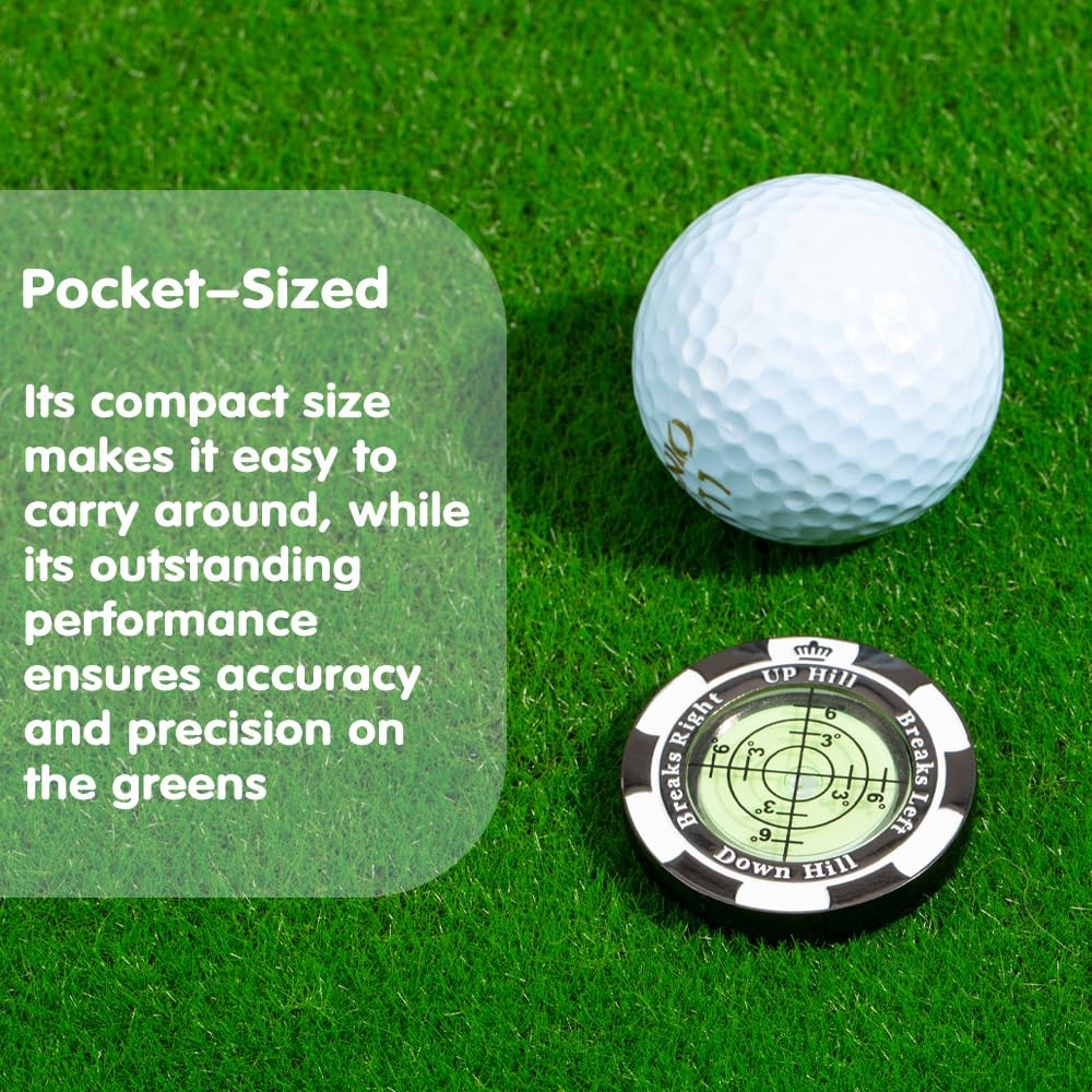 Golf Green Reading Ball Marker Hat Clip Precision Slope Reader Alignment Tool