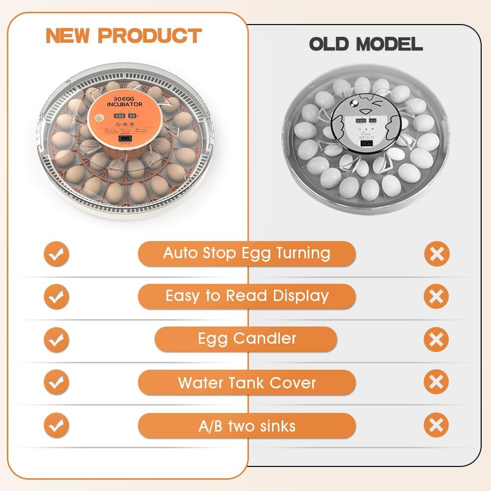 30 Egg Digital Incubator with Automatic Turner – Precision Temperature & Humidit