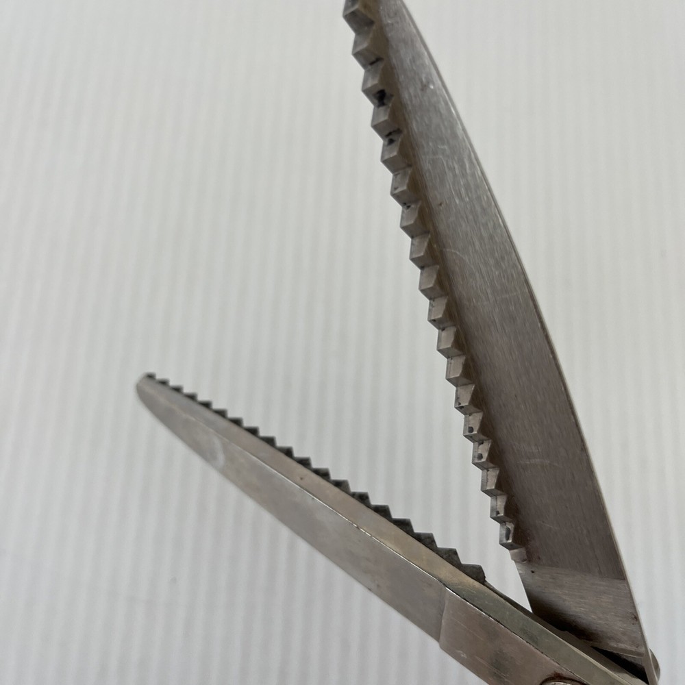 Wiss Pinking Shears Zig Zag Cut Chrome Vintage Scissors