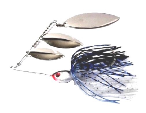 Durhams Tackle - Spinnerbait Triple Willow 1/2oz. Blue Shad