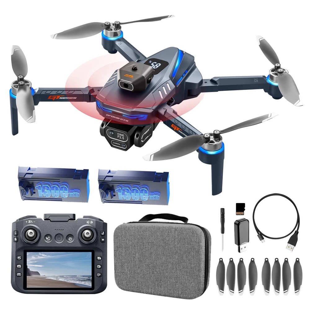 Mini Drone with HD Camera, Foldable Quadcopter, 2 Batteries, Auto Return,