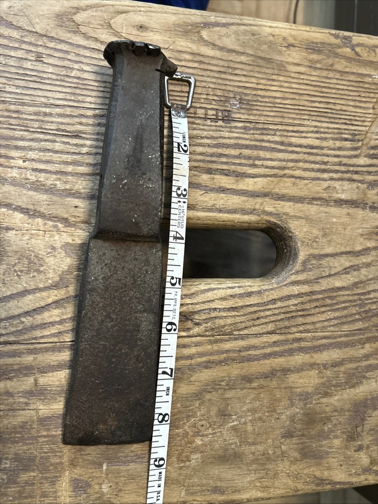 Antique Hand Forged Mortise AXE 8x2” Blacksmith Hot Cut Tool