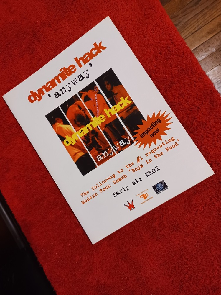 DYNAMITE HACK - 2000 US Full-Page Color Ad 'Anyway' Single Release (HITS Mag.)