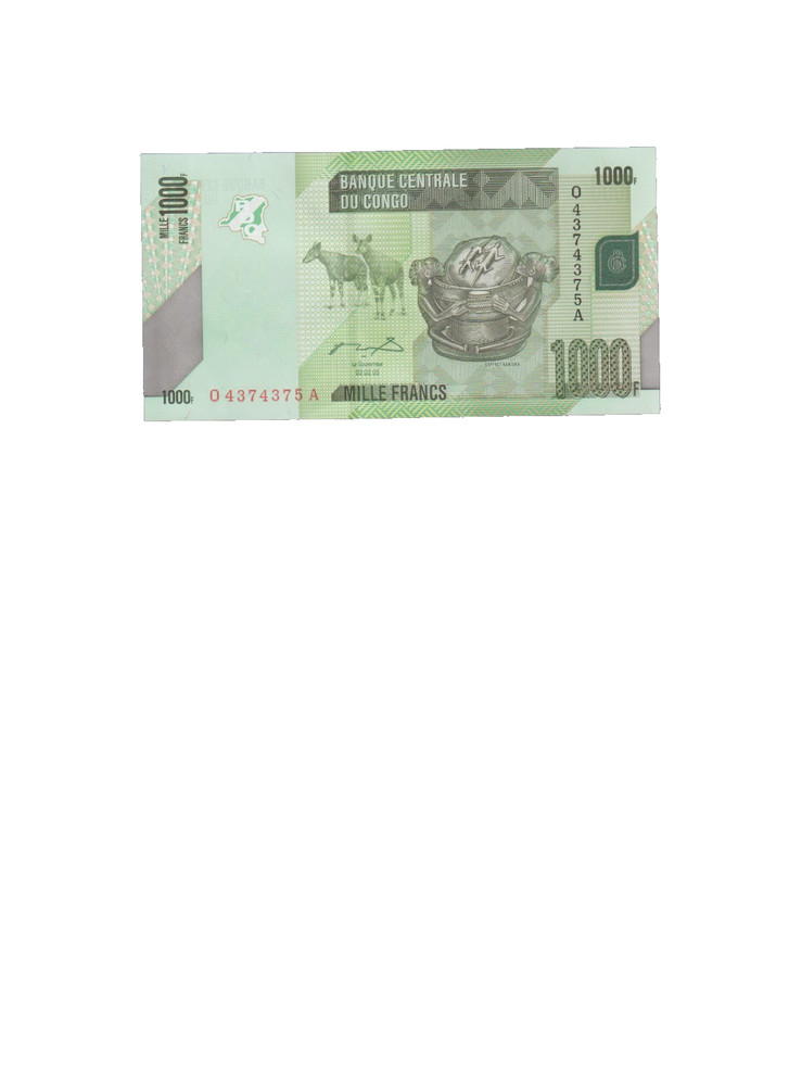 CONGO DEM. REP. 2005  1000 FRANCS BANKNOTE P101 UNC