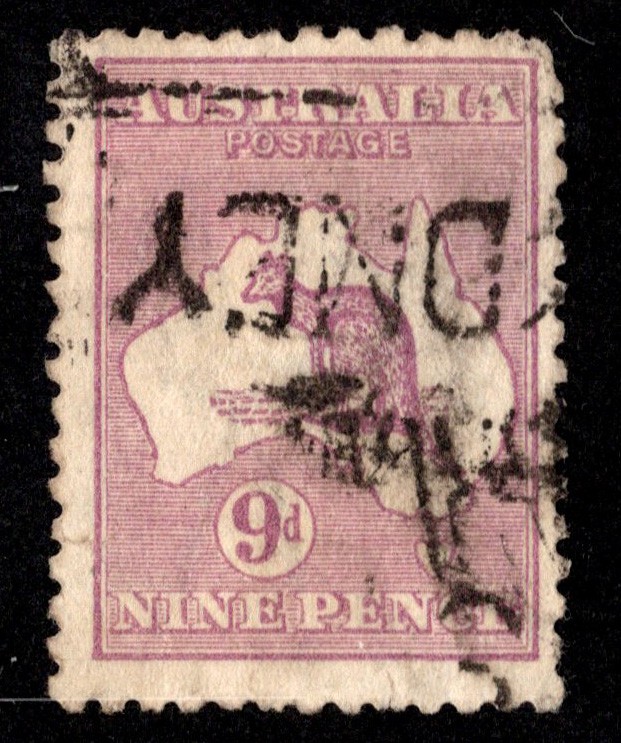Australia Scott 41 Used with rounded corner.