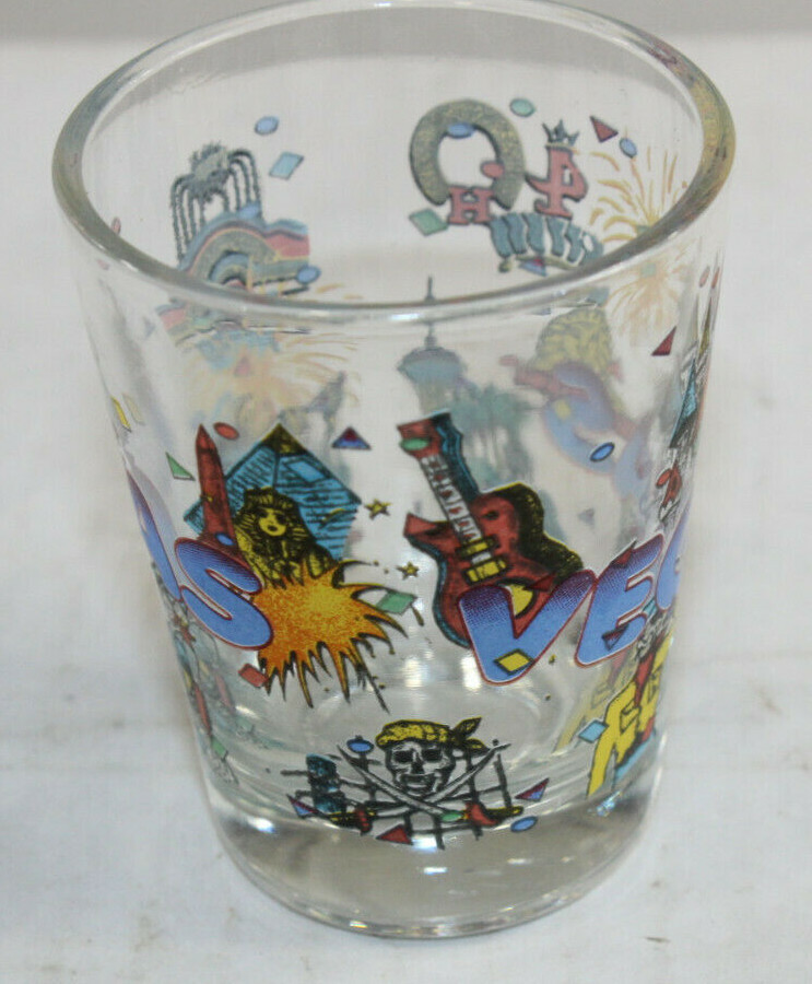 Las Vegas Casinos Souvenir Shot Glass Various Casinos Luxor MGM 4 Horseshoes