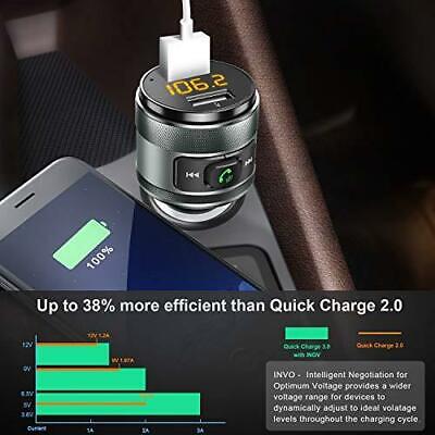 IMDEN Bluetooth FM transmitter for car, 3.0 Wireless Bluetooth FM Radio Adapt...