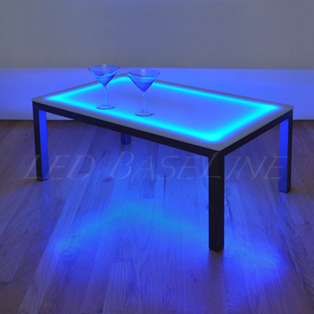16" Lighted BAR COFFEE TABLE MODERN COLOR CHANGING