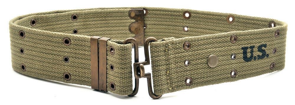 WW2 U.S. M1936 Pistol Belt Lt OD marked JT&L 1943 fits 25"- 45" waist