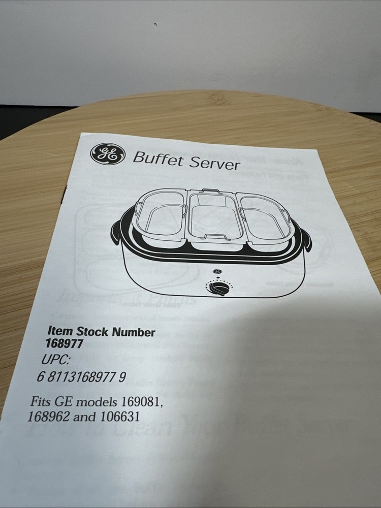GE 168977, ROASTER OVEN CONVERSION TO BUFFET SERVER INSERT PANS