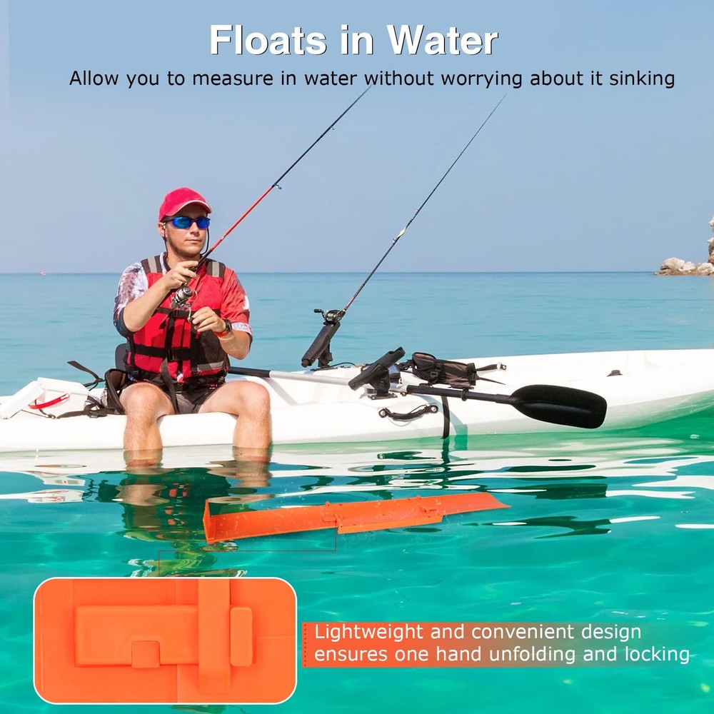 Fish Measuring Board Foldable Compact Folding Fish Ruler for Boat Unfolded 36...