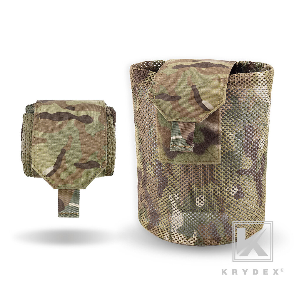 KRYDEX Tactical Mesh Dump Pouch Drop Pouch Magazine Recycling Pack MOLLE/BELT