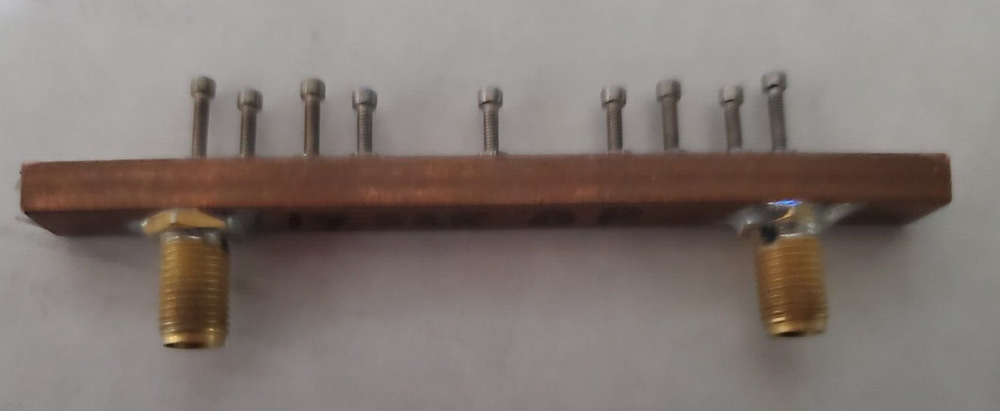 19.525 Ghz Bandpass filter with test data-see plot (tunable) SMA connectors