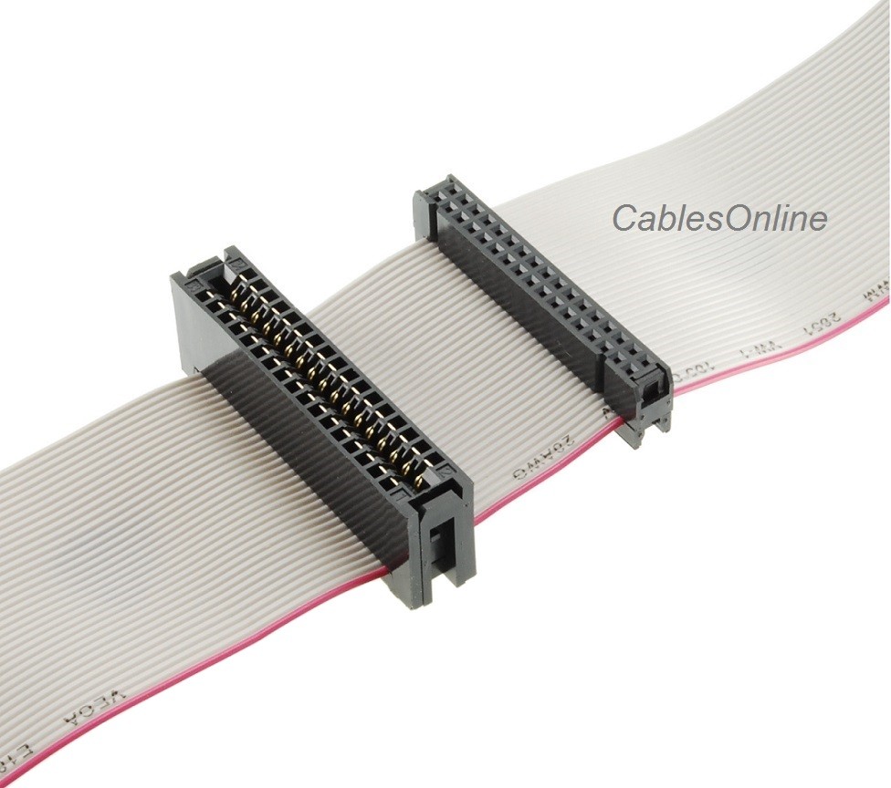 36" Universal 34-Pin Floppy Drive Ribbon Cable for 3.5" and/or 5.25" Drives