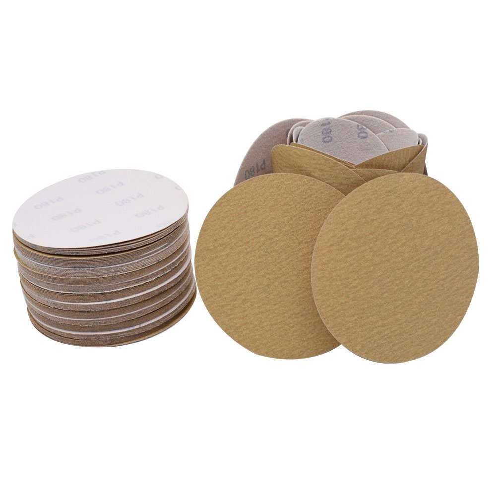 180 Grit NO-Hole 100-Pack 6" Hook Loop Pads Sanding Disc Flocking Discs