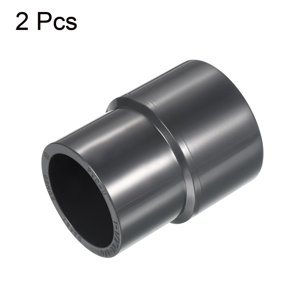 UPVC Fitting Pipe Reducer 1-1/2"x 1/4" 2pcs Straight Coupling