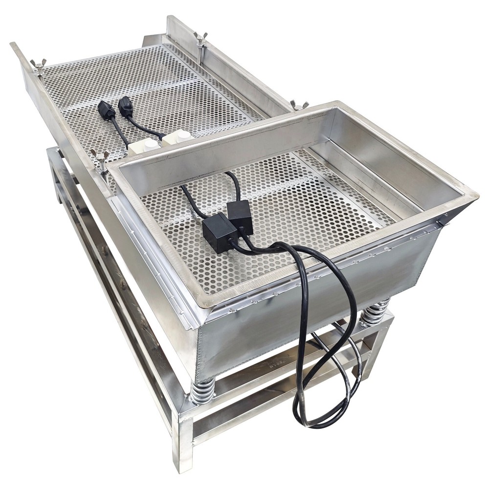 Single Layer 7mm Electric Sifter Shaker Stainless Steel Linear Vibrating Screen