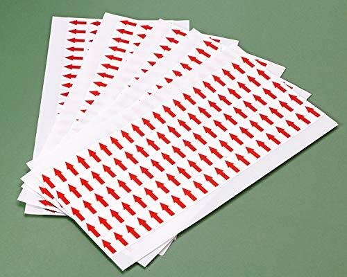 500 Counts 1/2 Inch Small Rectangle Self Adhesive Red Arrow Sticker