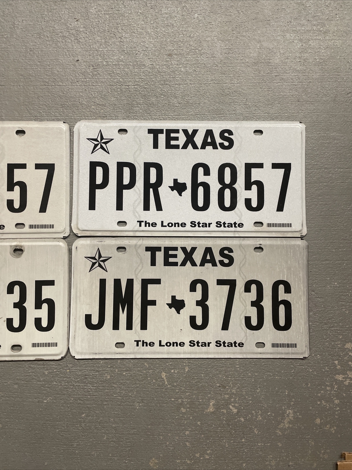 EXPIRED TEXAS LICENSE PLATE THE LONE STAR STATE RANDOM LETTERS- NUMBERS NICE!!