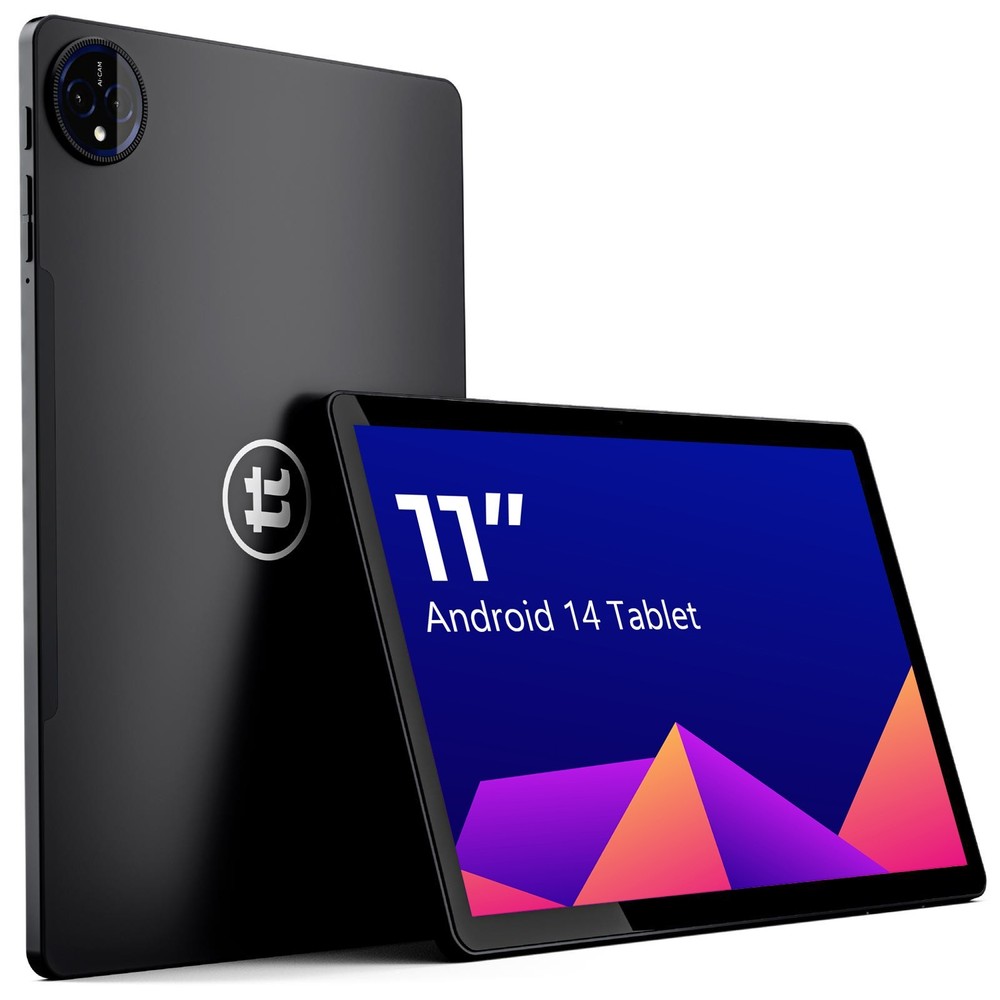 tabtoday 11 inch Tablet, Android 14, Octa-Core Processor 128GB ROM, WiFi - Black