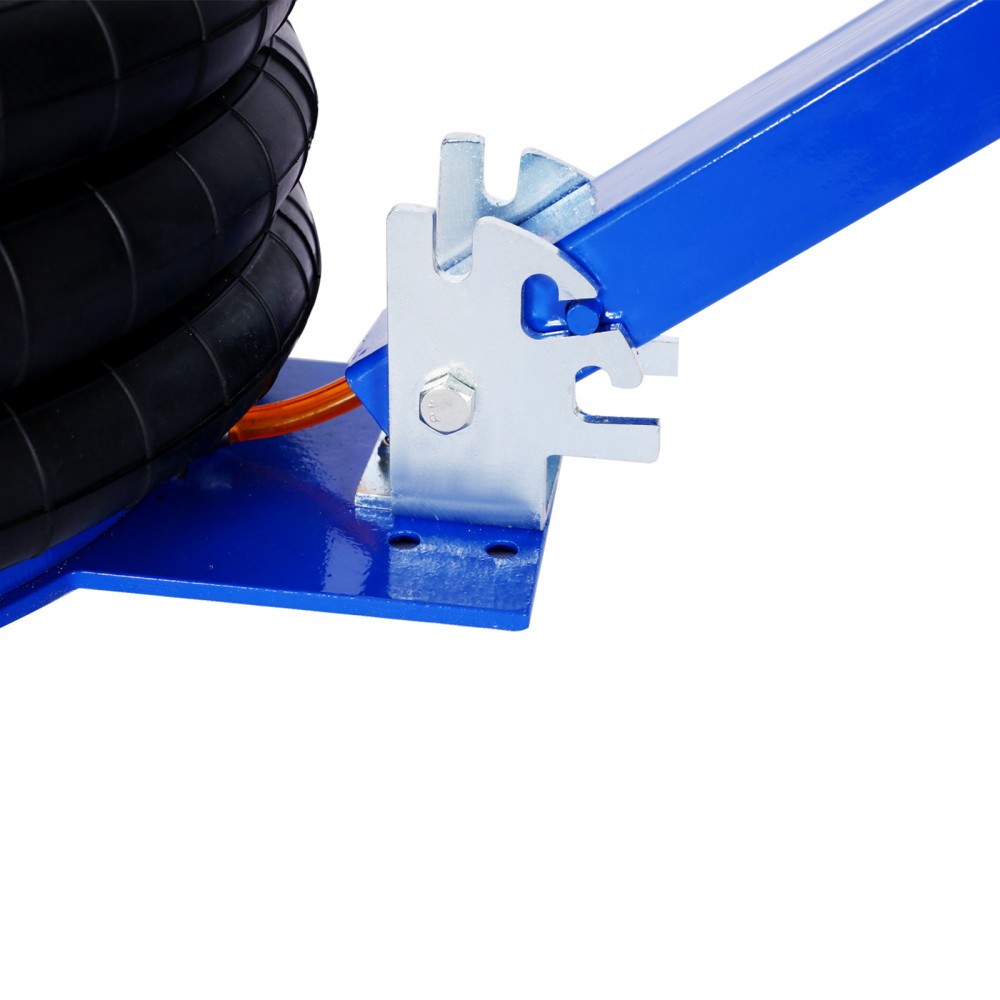 5-ton pneumatic jack with three-chamber design and compact telescoping structure
