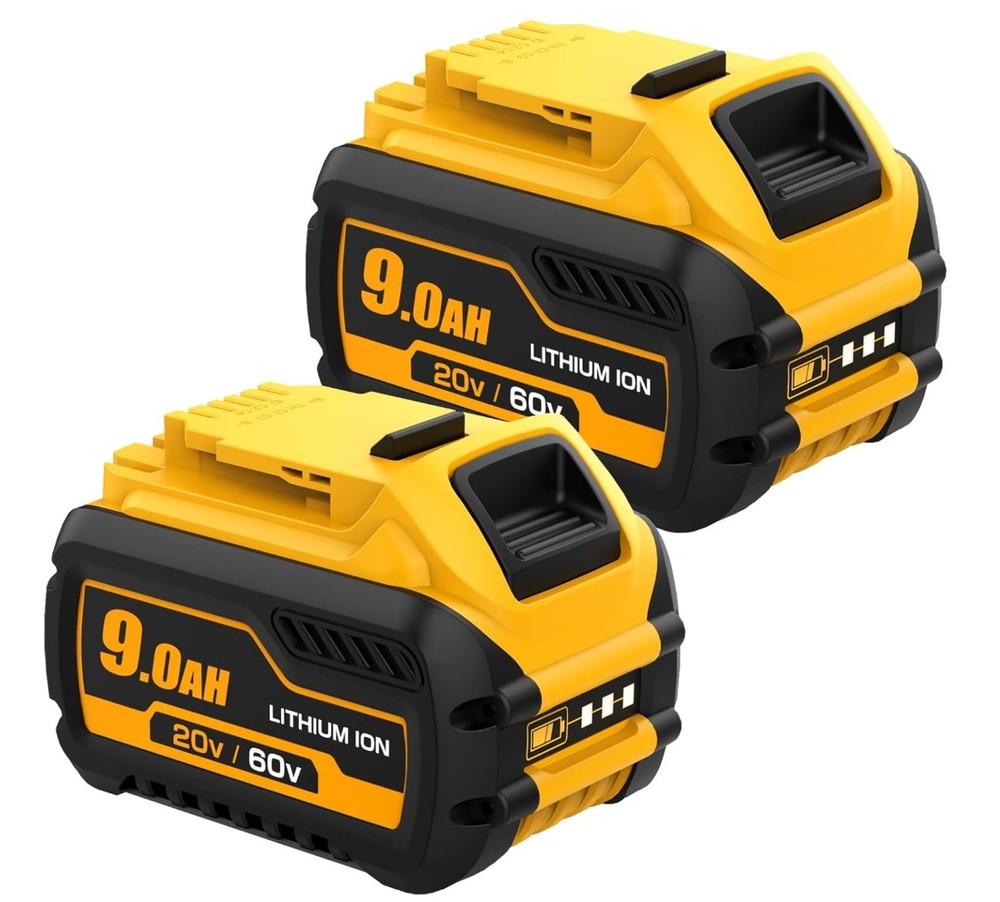 2 Pack 60V Battery 9Ah 60V Max Replacement Battery for DCB609 DCB606-2 DCB609-2