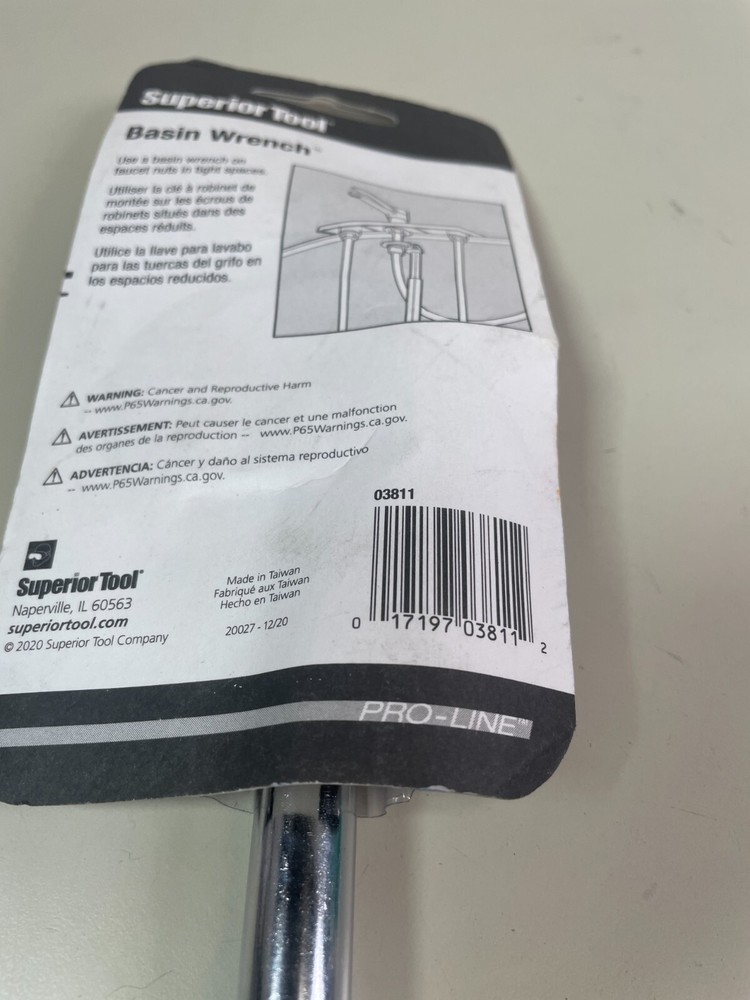 Superior Tool Basin Wrench 03811
