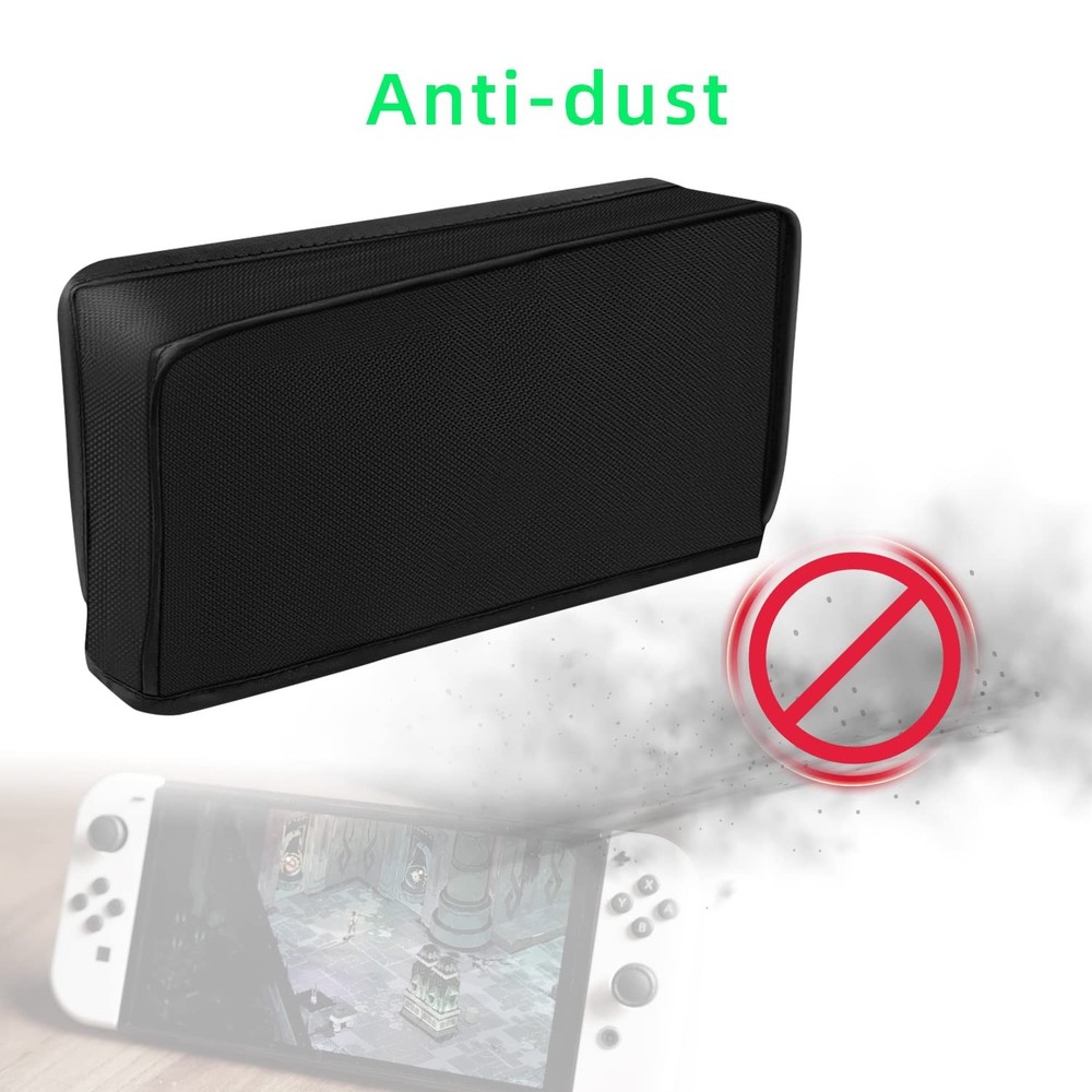 Mcbazel Dust Cover for Switch/Switch OLED Charging Dock, Anti Scratch Black