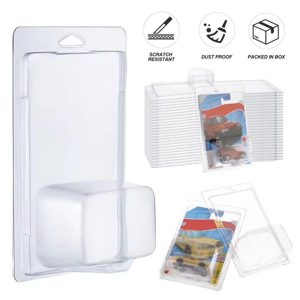10Pack Clear Protector Case Plastic Display For Hotwheels & Matchbox Basic Cars
