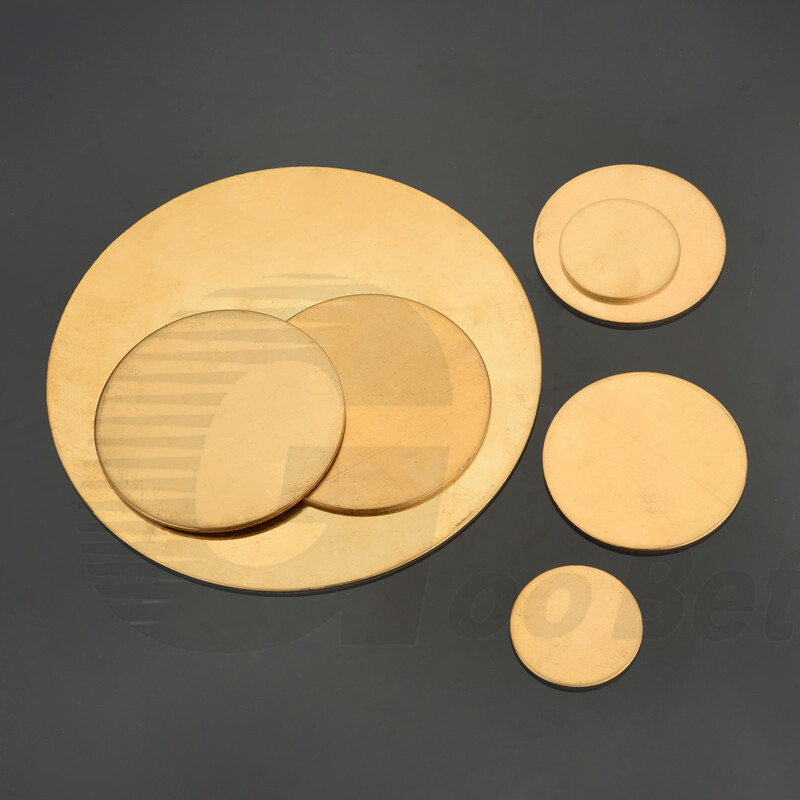 H62 Solid Brass Disk Circle Blanks Discs Round Sheets 10-300mm Dia 0.3-4mm Thick