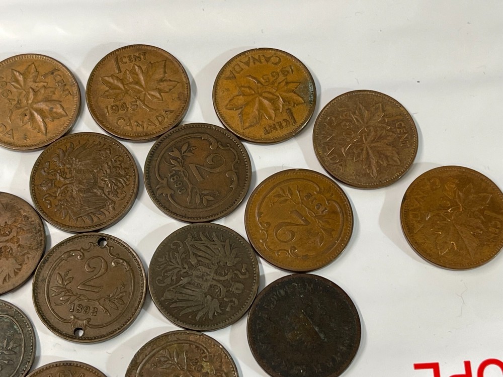 Assorted Austria & Canada Coins Lot 042825