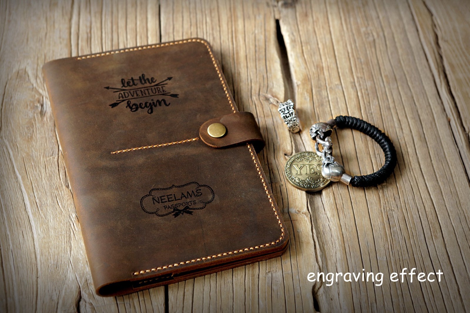 Personalized leather midori travelers notebook / midori style leather journal
