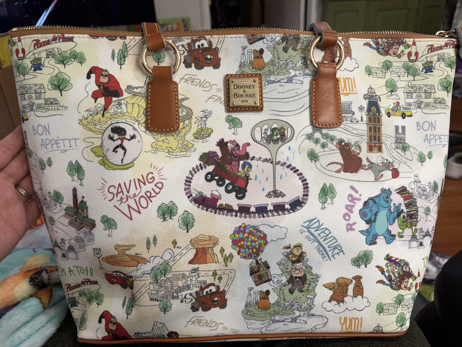 2022 Disney Parks Dooney & Bourke Pixar Tote Purse Bag Up Ratatouille Toy Story