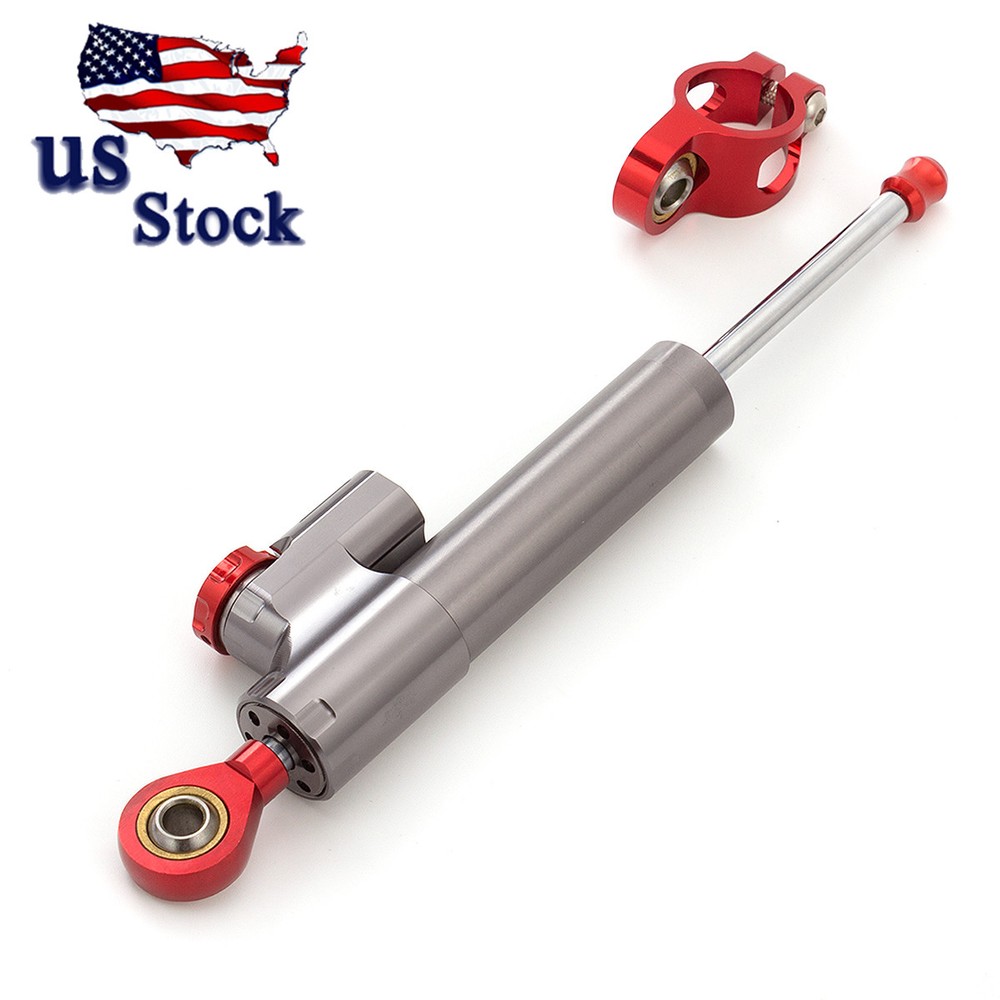 Steering Damper Universal Adjustable Motorcycle Gray Steering Damper Stabilizer