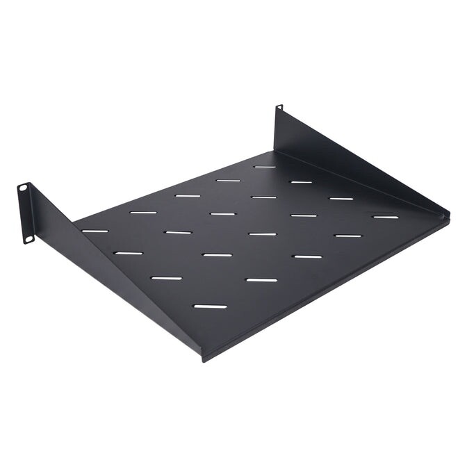 19" 2U Universal Vented Rack Mount Cantilever Shelf