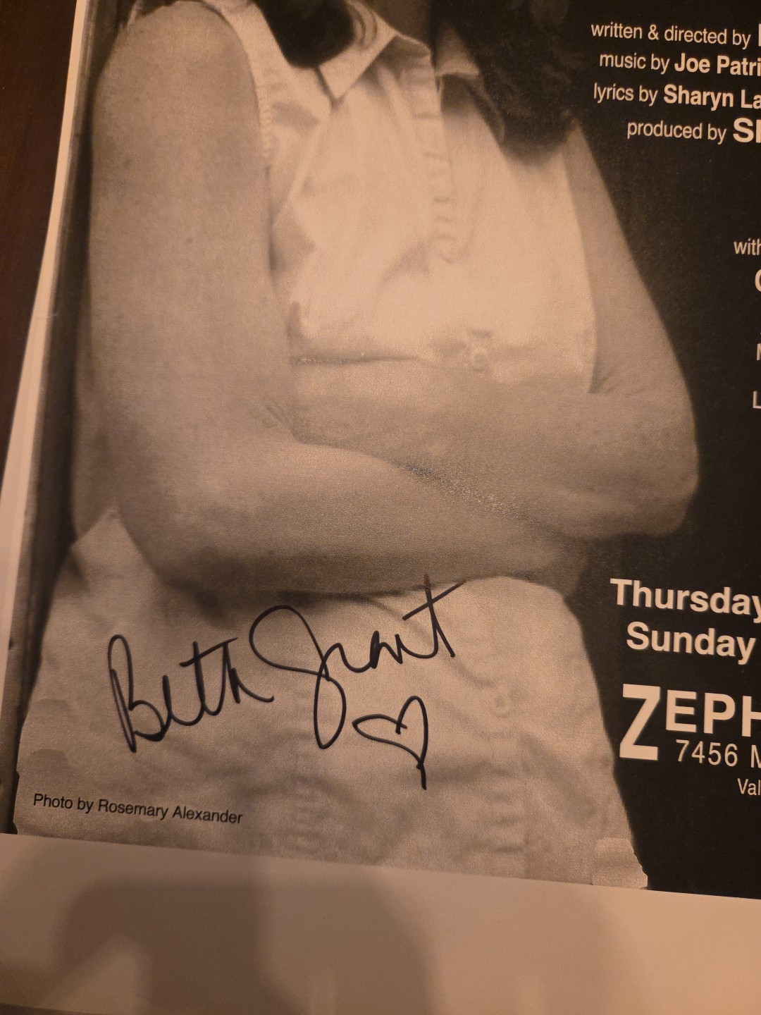 Trailer Trash Housewife. Zephyr Theatre. Signed by Beth Grant and Del Shores