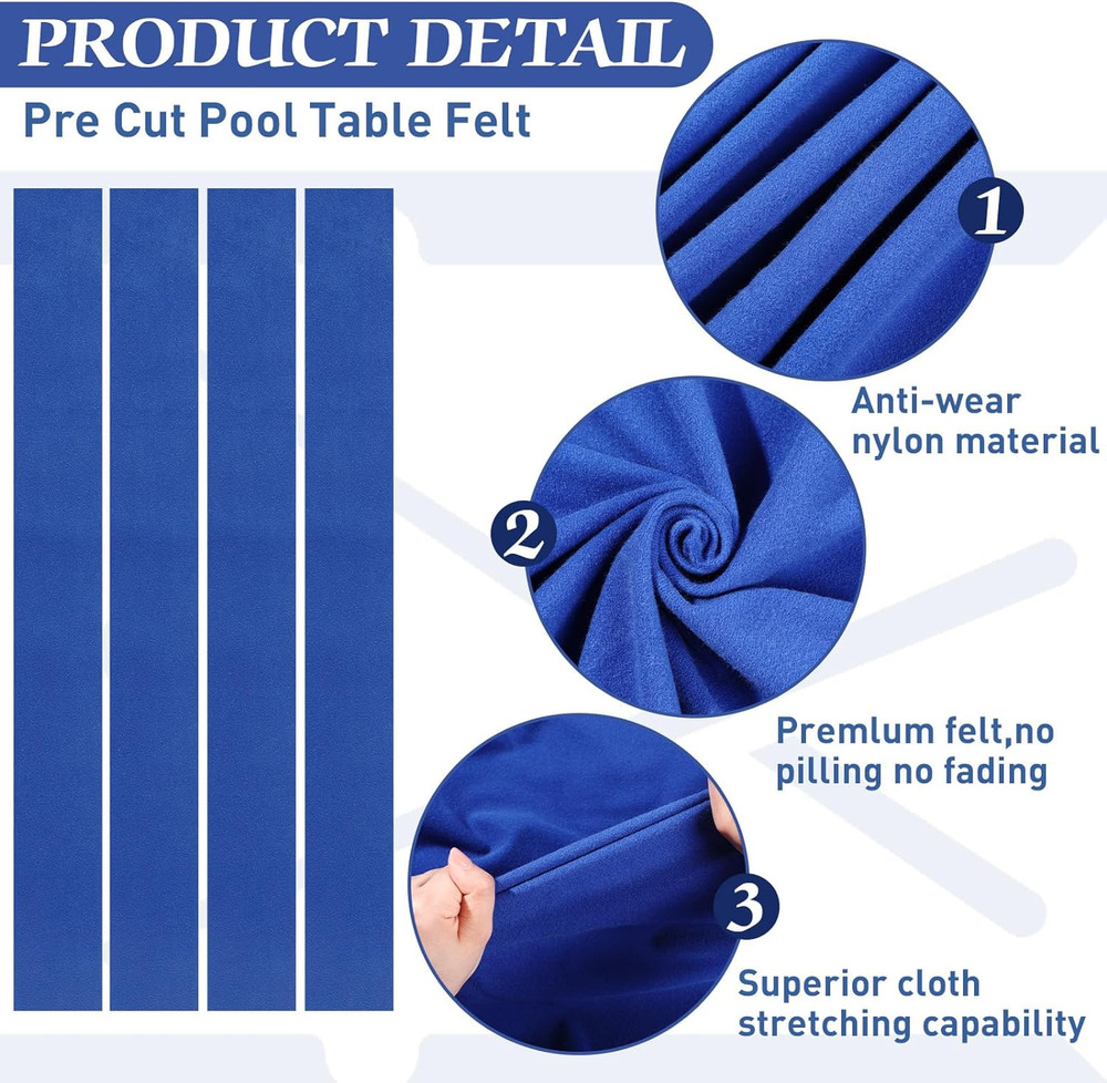 Billiard Cloth for 8 Ft Pool Table Pre Cut Pool Table Felt Billiard Protector wi