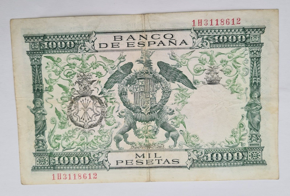 SPAIN 1000 PESETAS 1957 BANKNOTE