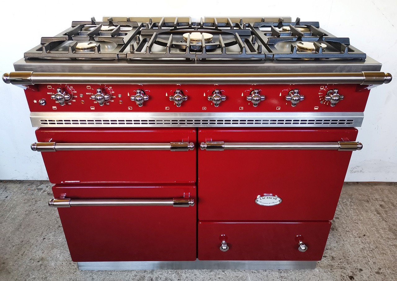 Lacanche Chagny Range 39 ⅜ in Burgundy & Chrome 100cm