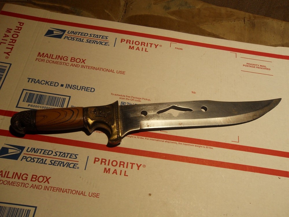 14" STAINLESS STEEL SKULL & EAGLE KNIFE