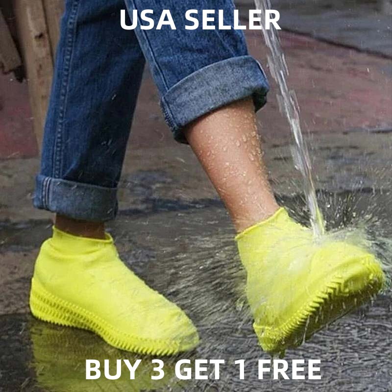 Anti-slip Silicone Rain Shoe Covers Reusable Waterproof Shoes Cover Protector